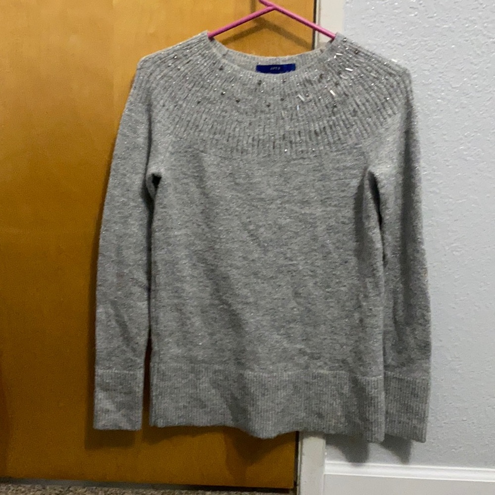 Grey sweater with bling